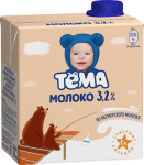 Молоко ТБА 3,2% ультрапастеризованное 500гр 1/12шт Тема