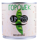 Горошек зеленый ж/б 425мл (240гр) 1/12шт SunFeel РФ