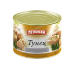 Тунец филе натур ж/б 1700гр (1200гр) 1/6шт Пеликан Китай