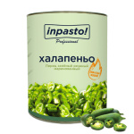Перец Халапеньо рез. 3кг ж/б (1700гр) 1/6шт Inpasto! Египет