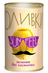 Оливки зеленые б/к ж/б 300 мл(90гр) 1/12шт SunFeel Испания