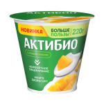 АктиБио Биойогурт 220гр 1/6шт Манго 3%