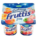 Фруттис сливочный 5% Клубника/Персик 115гр (24шт)