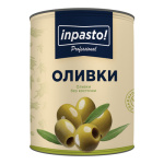 Оливки зеленые б/к ж/б 3000гр (1450гр) Inpasto! Египет