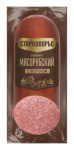 Сервелат Мясорубский с мелкорубленным окороком в/к срез 350гр Стародворье