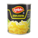 Ананасы консервированные кусочки в сиропе ж/б 850мл (490) 1/12 шт Lorado