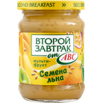 Десерт с семенами льна Мультифрукт ст/б 300гр 1/12шт Второй завтрак ABC РБ