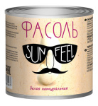 Фасоль белая ж/б 420гр(220гр) 1/12шт SunFeel РФ