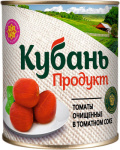 Томаты очищенные в томатном соке ж/б 2,5кг(1,5кг) 1/4шт Кубань Продукт