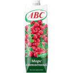 Морс Клюквенный т/пак 1л (12шт) АВС РБ