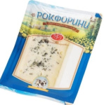 Рокфорини сыр с голубой пл 50% 250гр 1/4шт Кубанская Звездочка