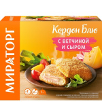 Кордон блю с ветчиной и сыром 405гр 1/10шт Мираторг